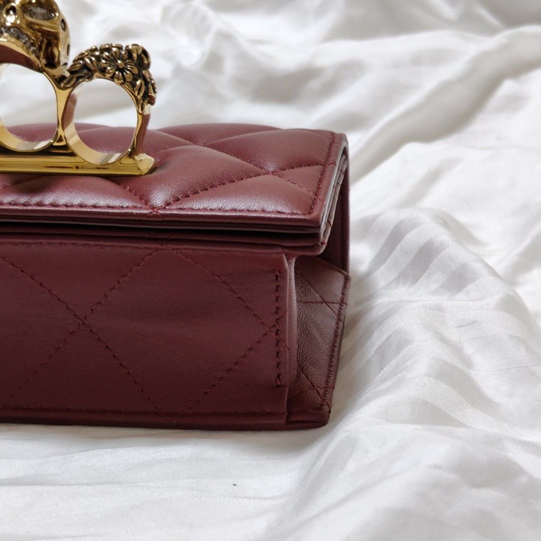 Alexander mcqueen burgundy bag cheap