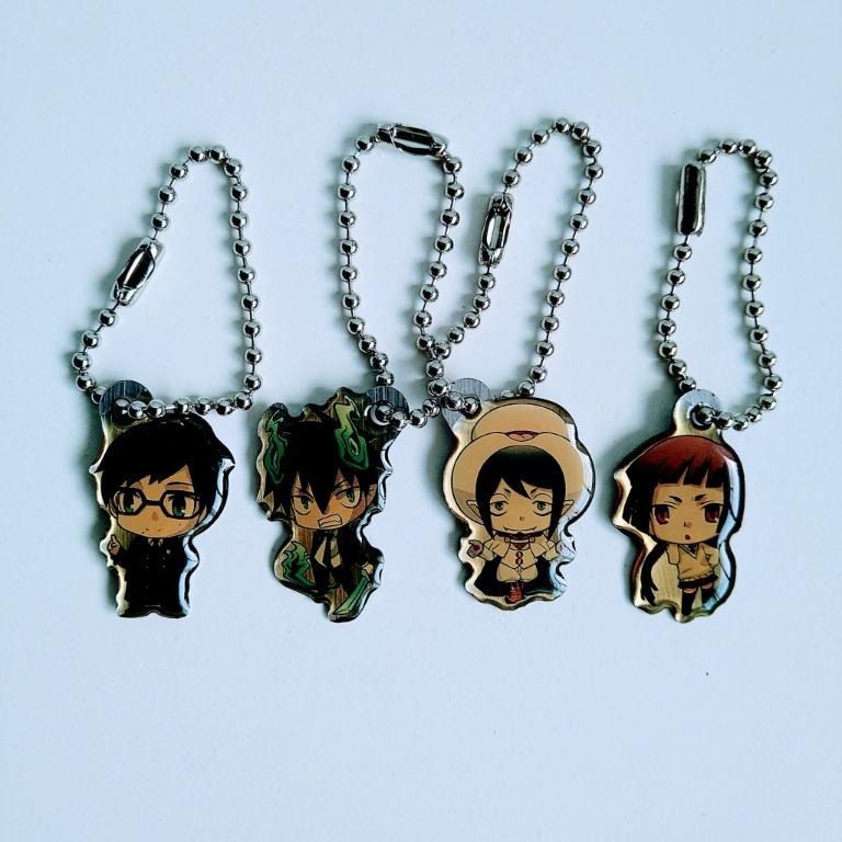 Ao no Exorcist Blue Exorcist Metal Plate Enamel Gashapon Swing Keychain Rin Okumura Yukio Mephisto Izumo Kamiki