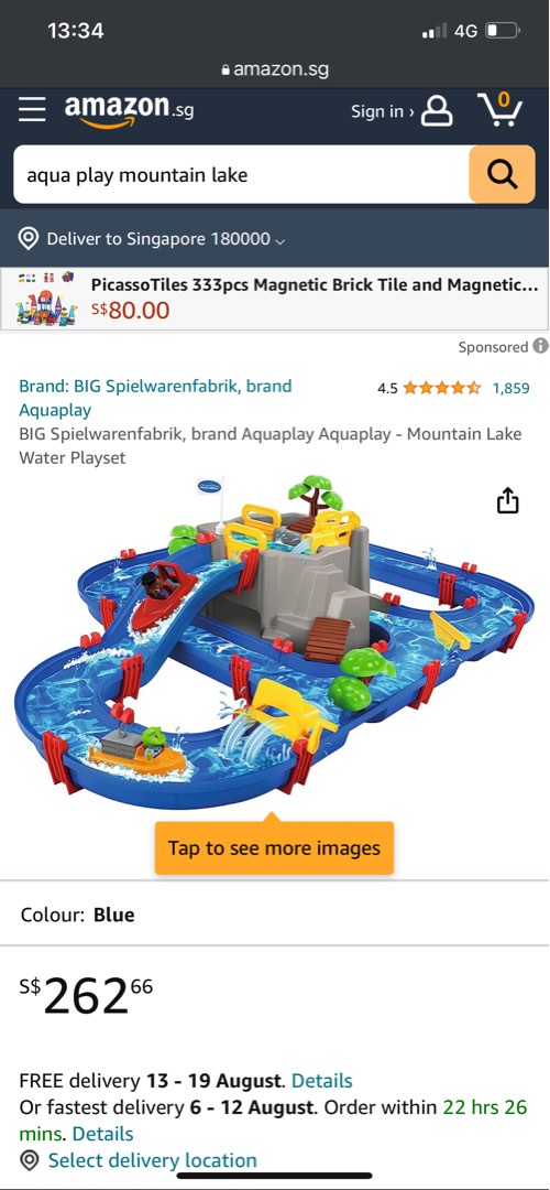 Aqua mountain lake water shop playset