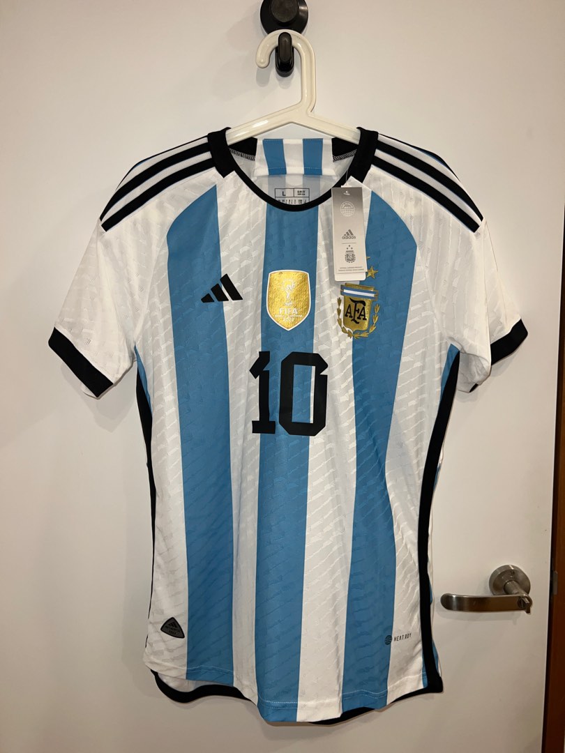 ADIDAS Argentina number 10 Messi Home Jersey Player Version Slim Fit 3  Stars |