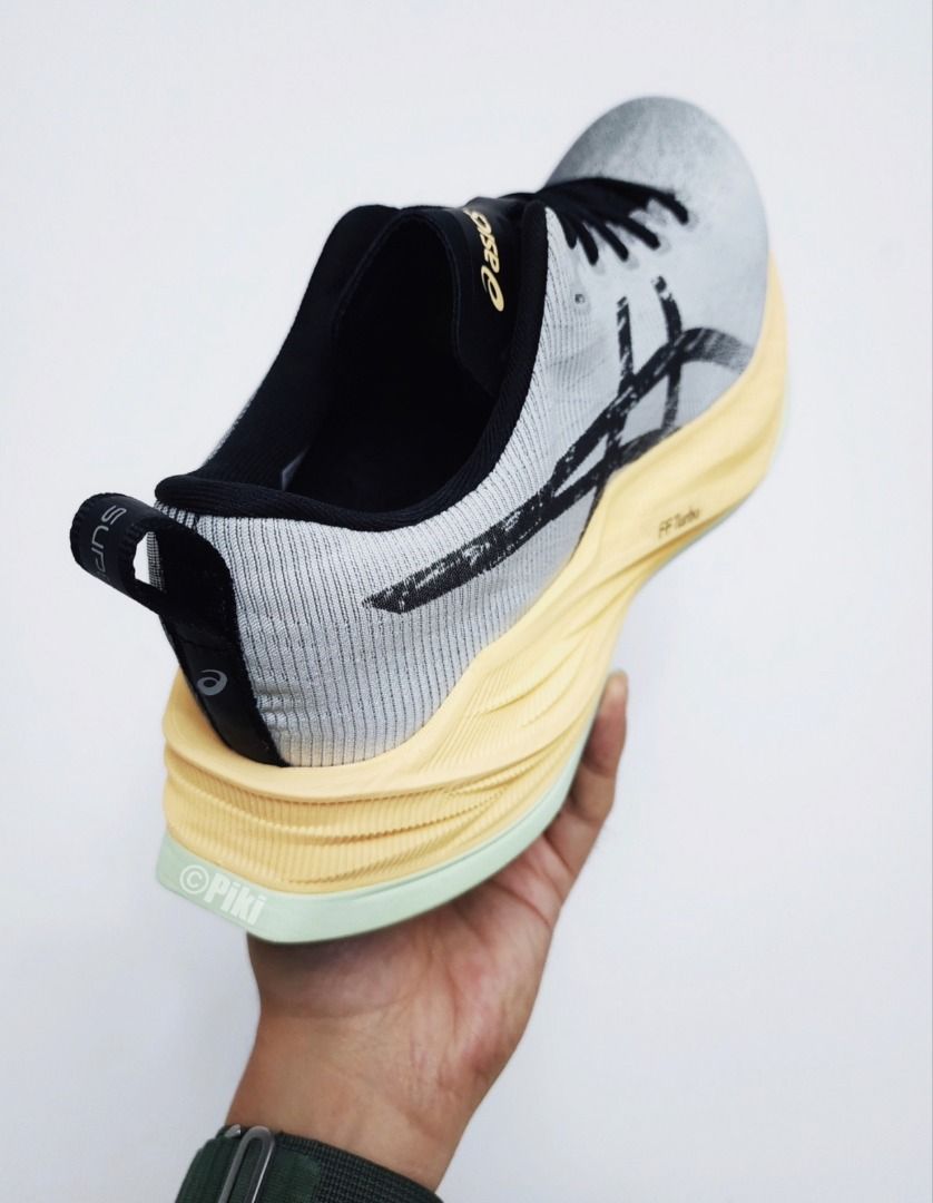 Asics Superblast 防滑耐磨低幫跑步鞋男女同款灰橙, 男裝, 鞋, 波鞋