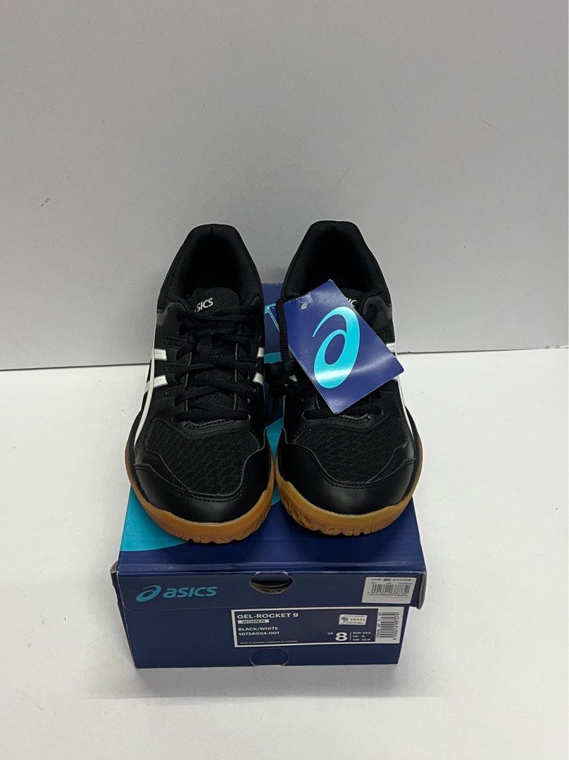 ASICS Wmns Gel-Rocket 9 Black White, Women's Fashion, Footwear ...