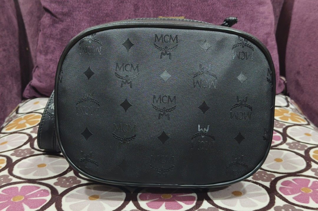 Mcm Mini Dessau Monogram Bucket Bag