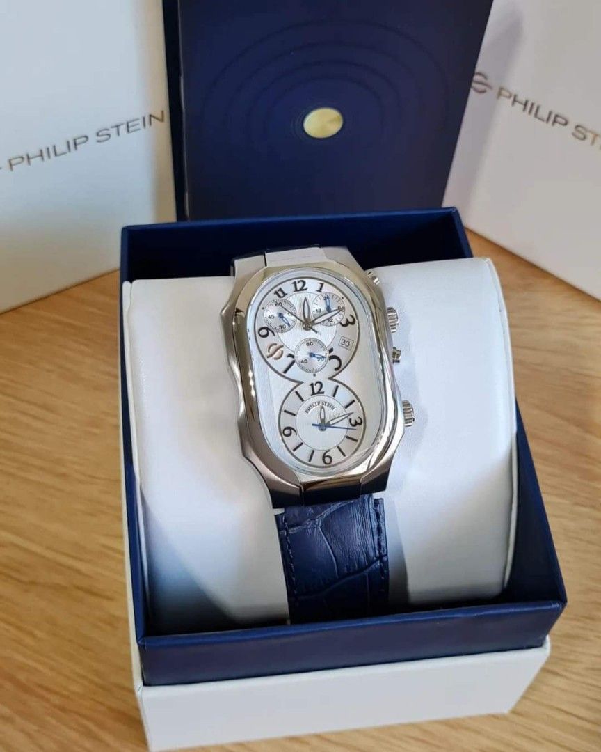 Authentic PHILIP STEIN Signature Chronograph XL and LARGE Couple Watches