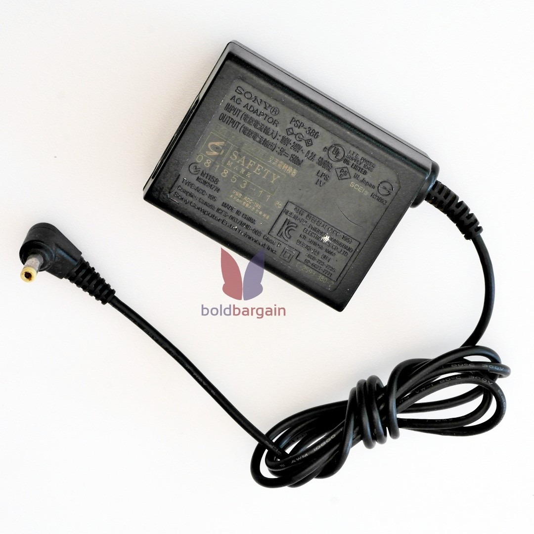 Genuine SONY PSP-380 PSP AC Adapter Power Supply Charger & Cord 5V