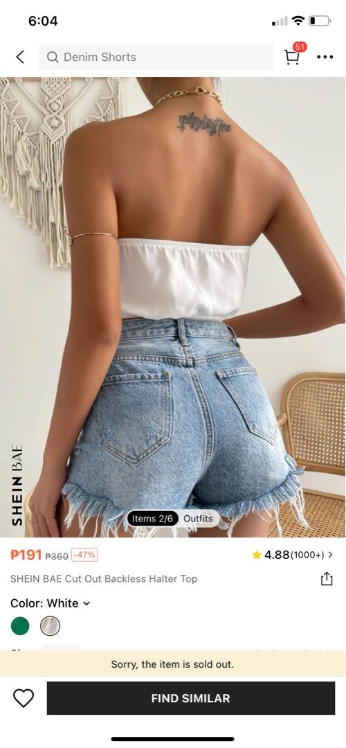 Backless halter top on Carousell