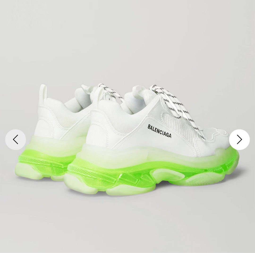 white and lime green balenciaga