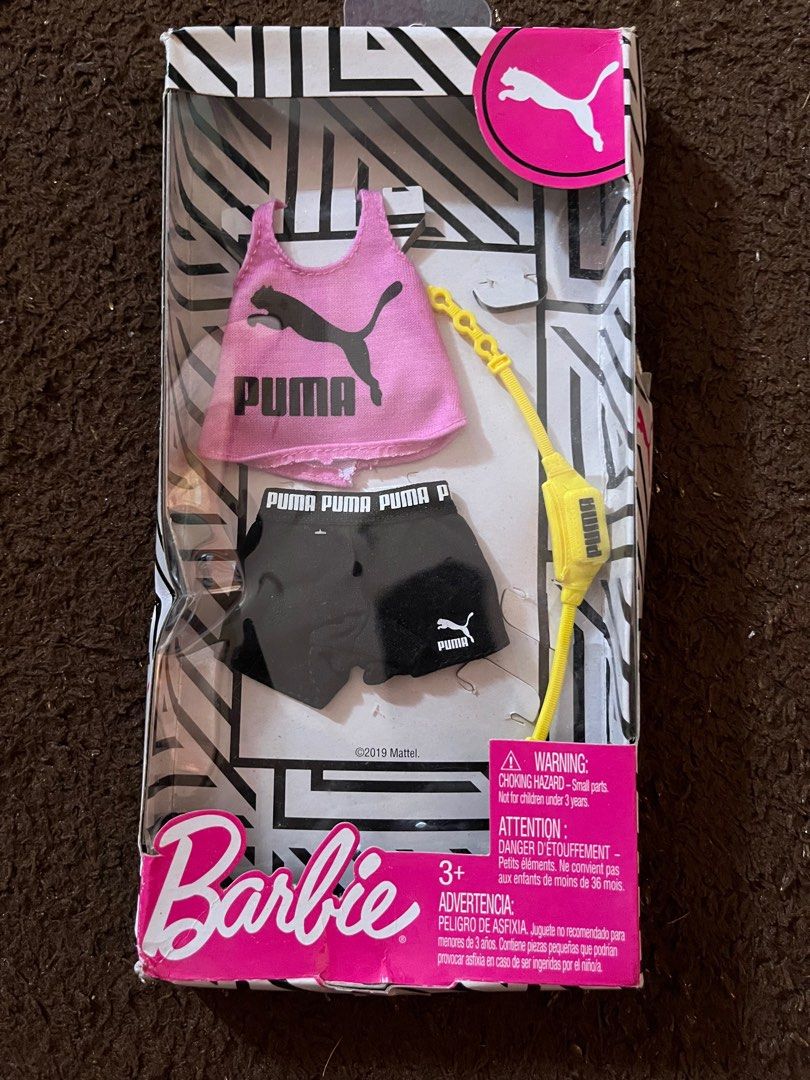 Barbie fashion pack outfit (Category: Kids Toys) located in Cavite. Submitted by ekasbeautyandtoysroom (Listing ID 1246832573, Image 1). Description: Barbie x puma fashion pack outfit with accesories Bought at sm toy kingdom Wysiwyg Pm me if interested thanks.