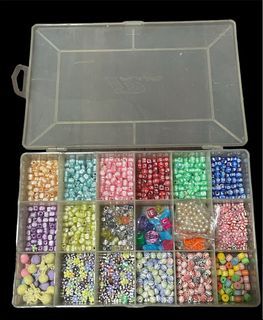 Beads set with storage organizer