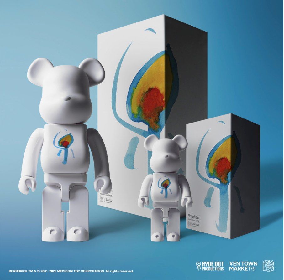 BEARBRICK NUJABES “HYDEOUT LOGO” 400% 1000%, 興趣及遊戲, 玩具