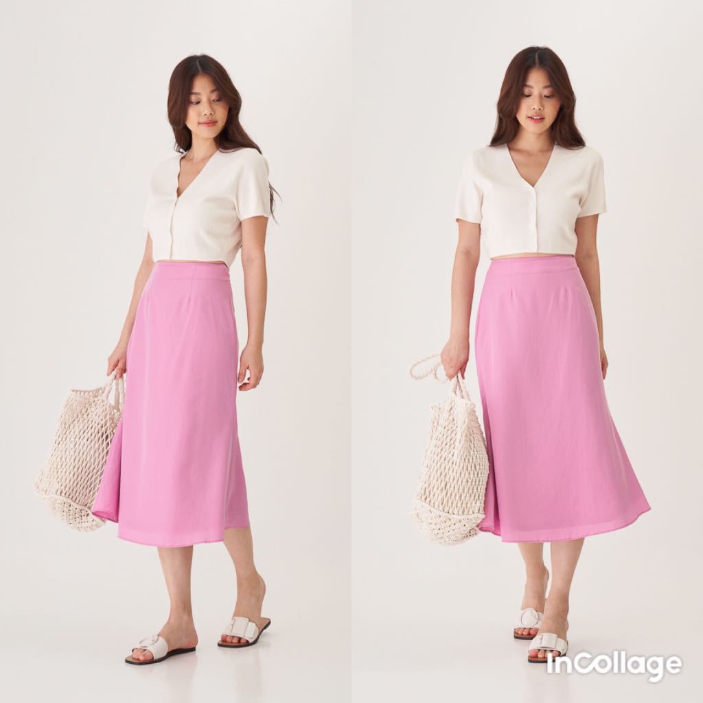 Pink midi deals skirt quote