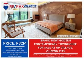 Brand New Modern Contemporary Townhouse for sale at UP Village, Quezon City