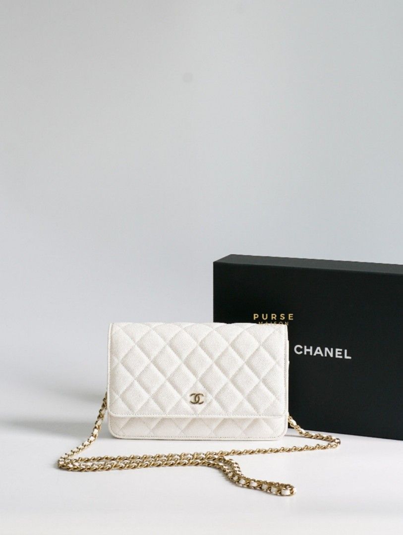 Brand New Chanel Classic Wallet on Chain 23c White Caviar and Light Gold  Hardware (Microchip), Luxury, Bags & Wallets on Carousell