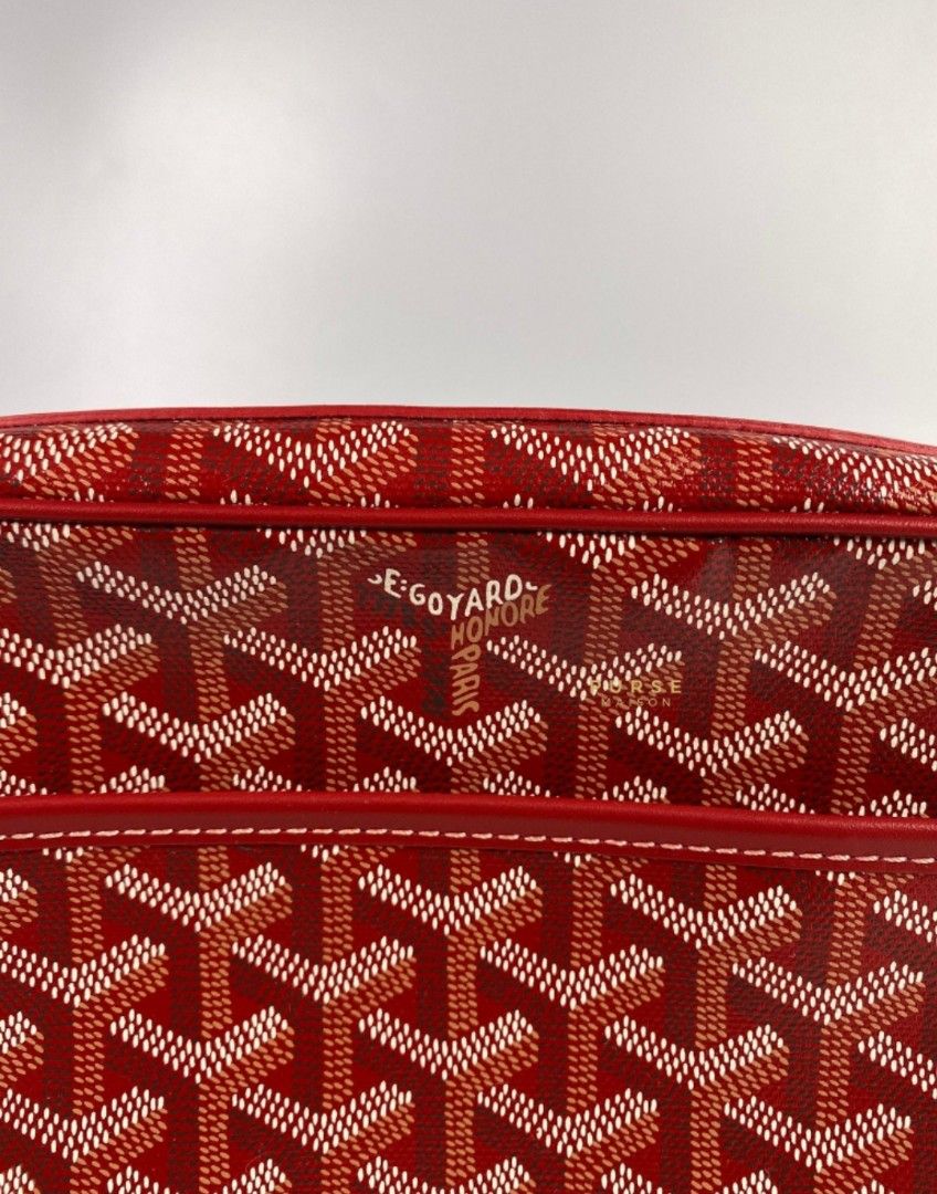 Goyard Sac Cap Vert PM Crossbody Bag Rouge (Red), Luxury, Bags