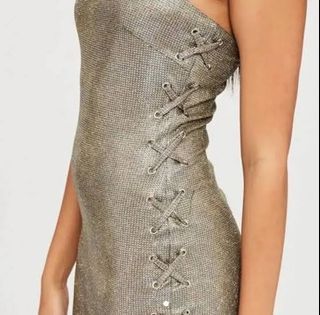 Carli Bybel x Missguided Gold Dress