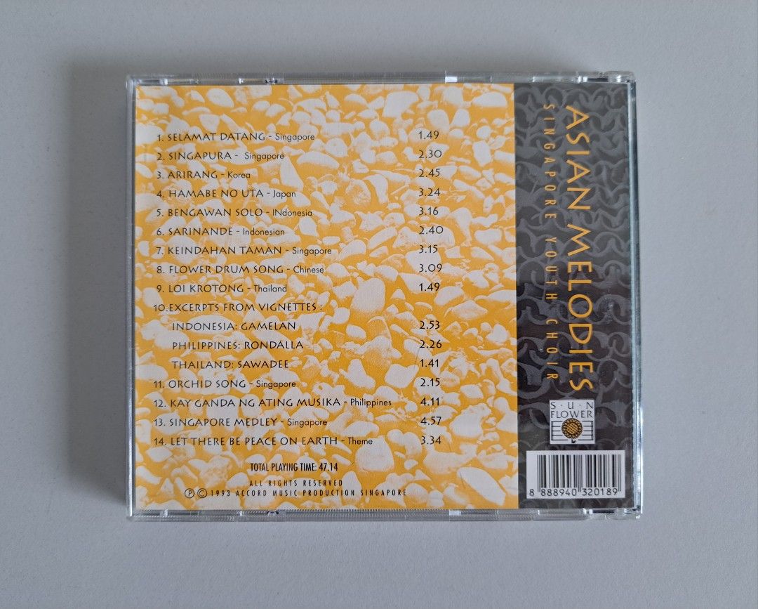 (CD) Asian Melodies by Singapore Youth Choir, Hobbies & Toys, Music