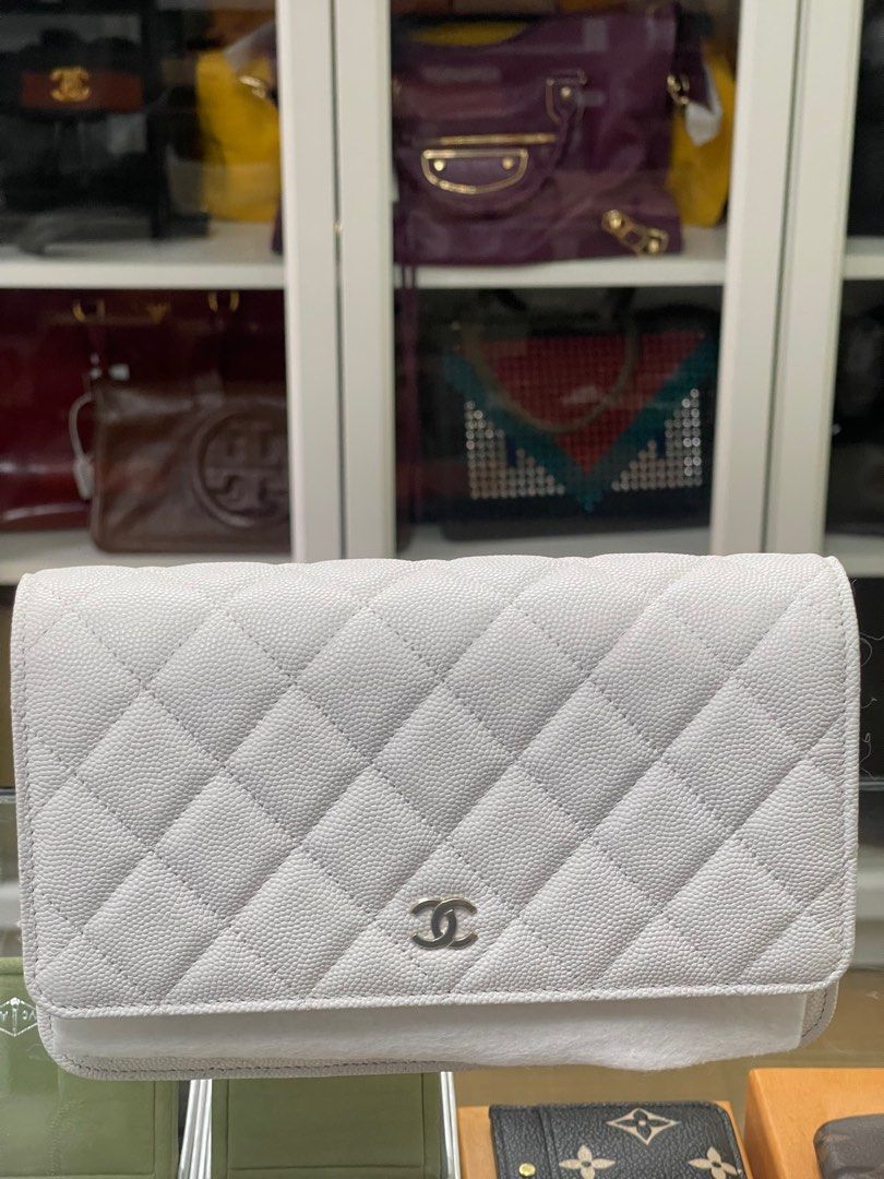 NEW Box CHANEL 23C Wallet on Chain Caviar Leather Yellow WOC Bag Gold MICRO  CHIP