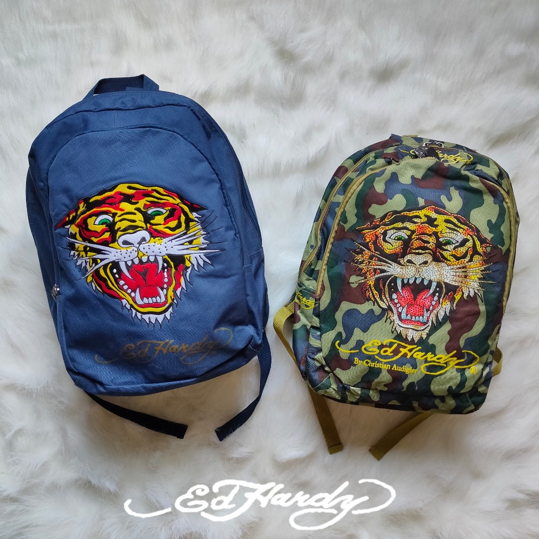 CLASSIC ED HARDY BACKPACK COLLECTION | Print Embroidered Designs on ...