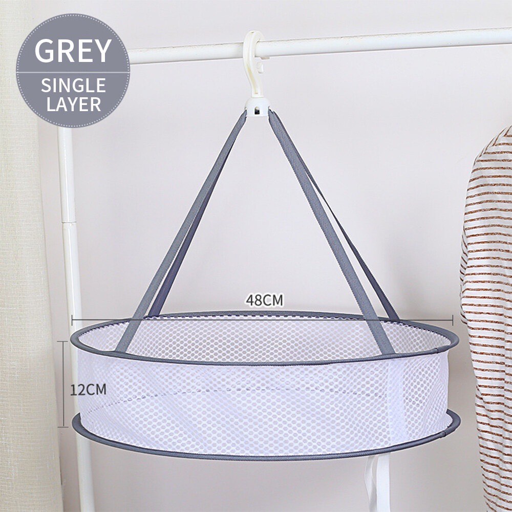 Clothes Drying Net Rack Thickened Folding Hanging Clothes Drying Bag