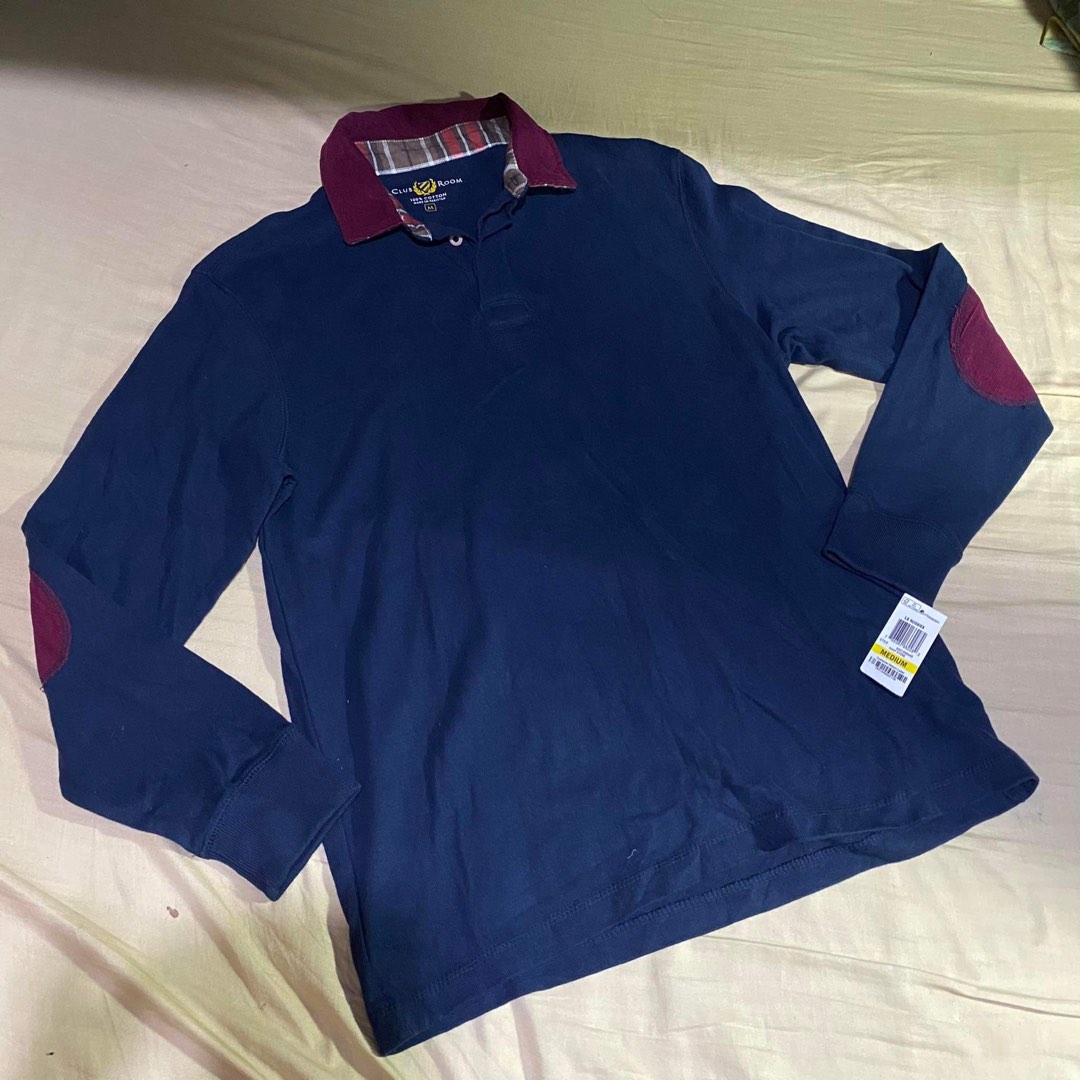 Club room long hot sale sleeve polo shirts