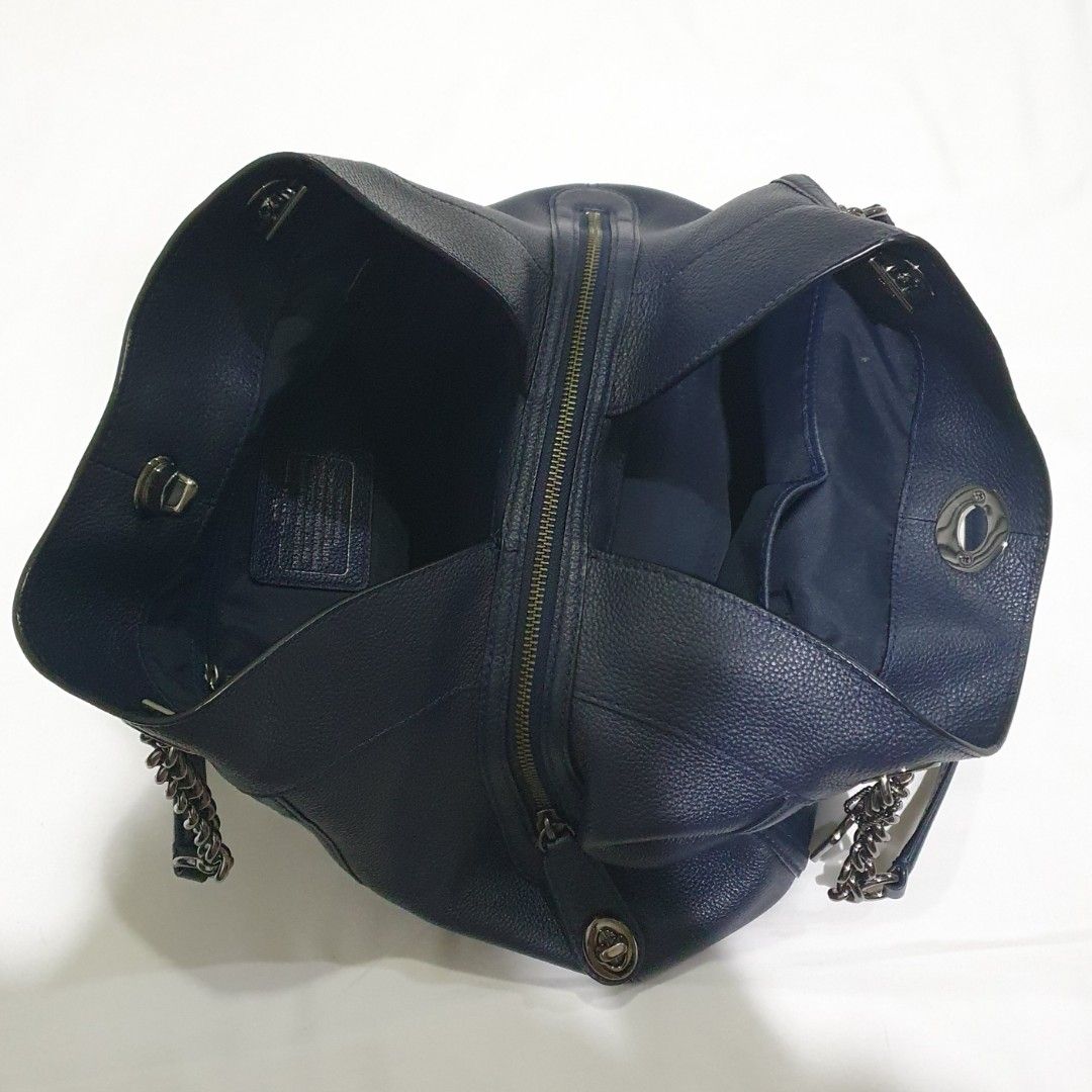 Coach turnlock hot sale edie chambray