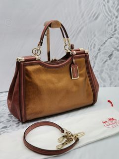 COACH Madison Pinnacle Carrie Satchel in Textured Leather