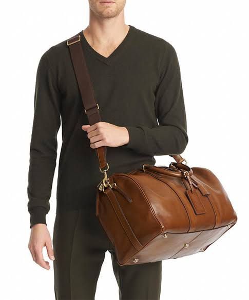 Coach weekender deals bag leather
