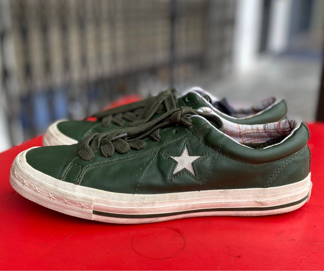 One star discount converse leather