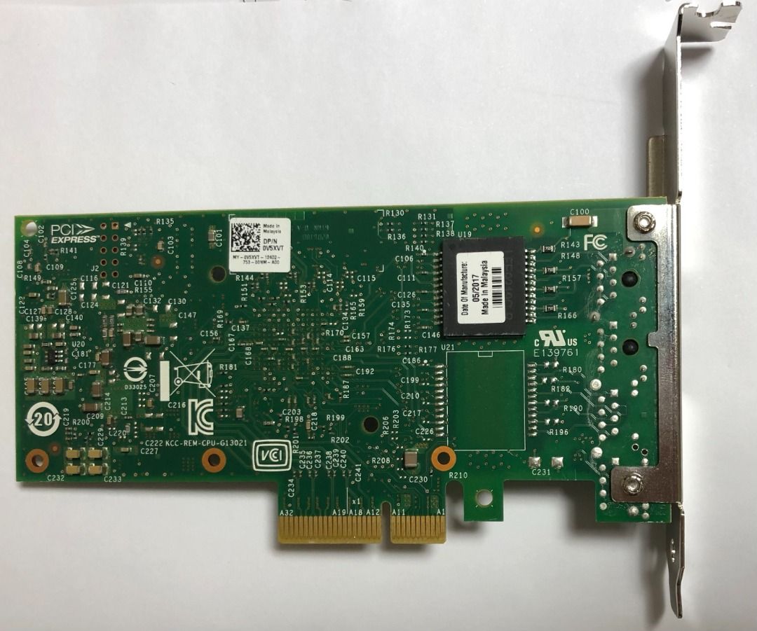 Dell V5XVT Intel I350-T2 DP 1GB PCIe Ethernet Network Card 0V5XVT