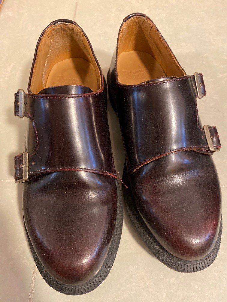 dr.martens pandora double monk stap flat shoes