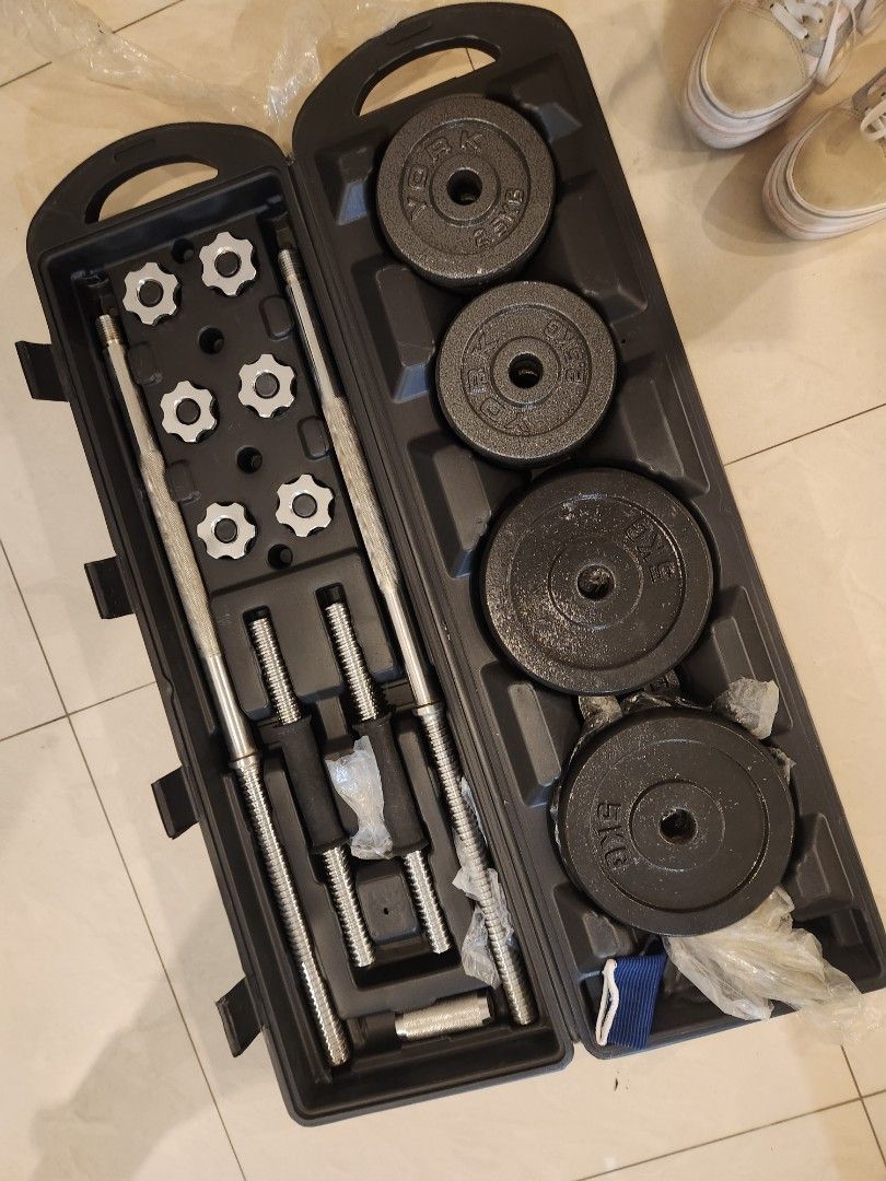 DUMBELL SET FOR SALE Well used Sports Equipment Exercise