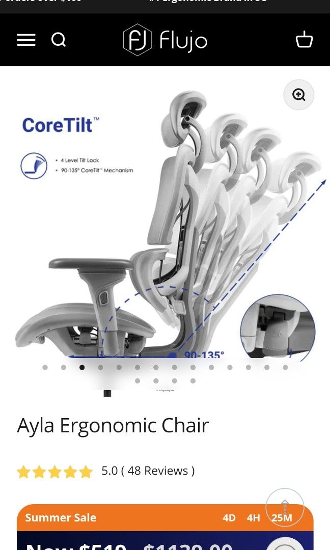 Ergonomic Office Chair, Furniture & Home Living, Furniture, Chairs on