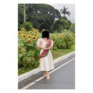[FOR RENT] Modern Traditional Bolero Filipiniana Set (Top, Skirt, Filipiniana Cover Up)
