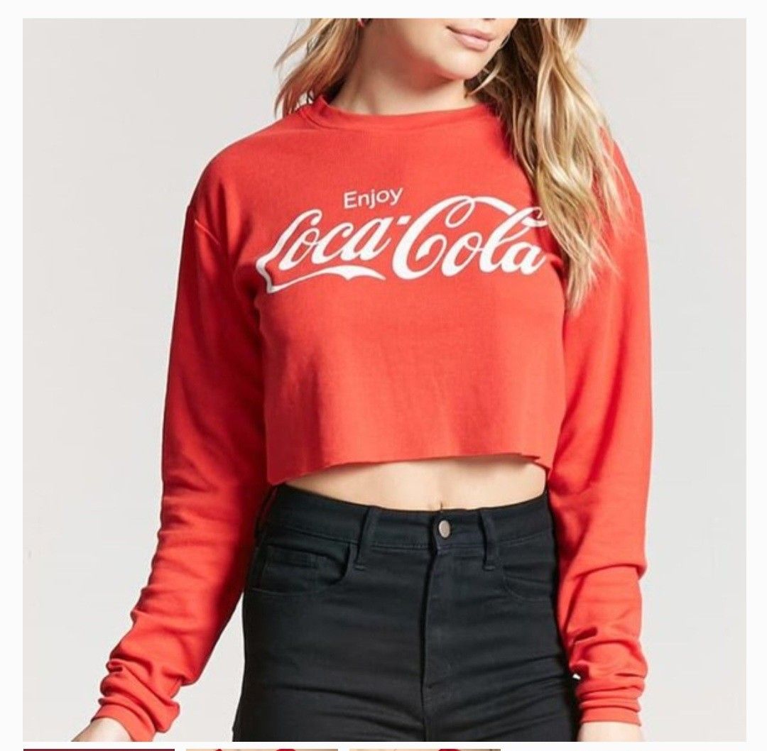 Coca cola crop top forever 21 clearance