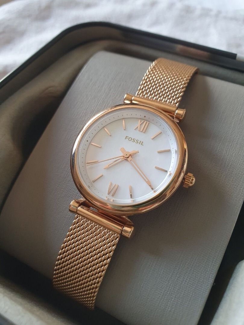 Fossil rose gold mother of pearl watch best sale