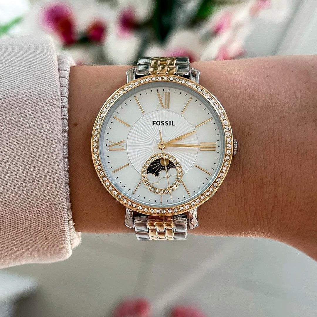 Fossil ES5166 Jacqueline Sun Moon Multifunction TwoTone Stainless