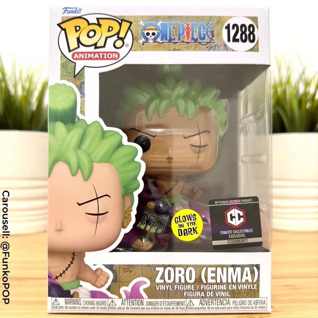 Link in Image Caption] One Piece Pop! Zoro (Enma) (Glow) now available at  Funko : r/funkopop