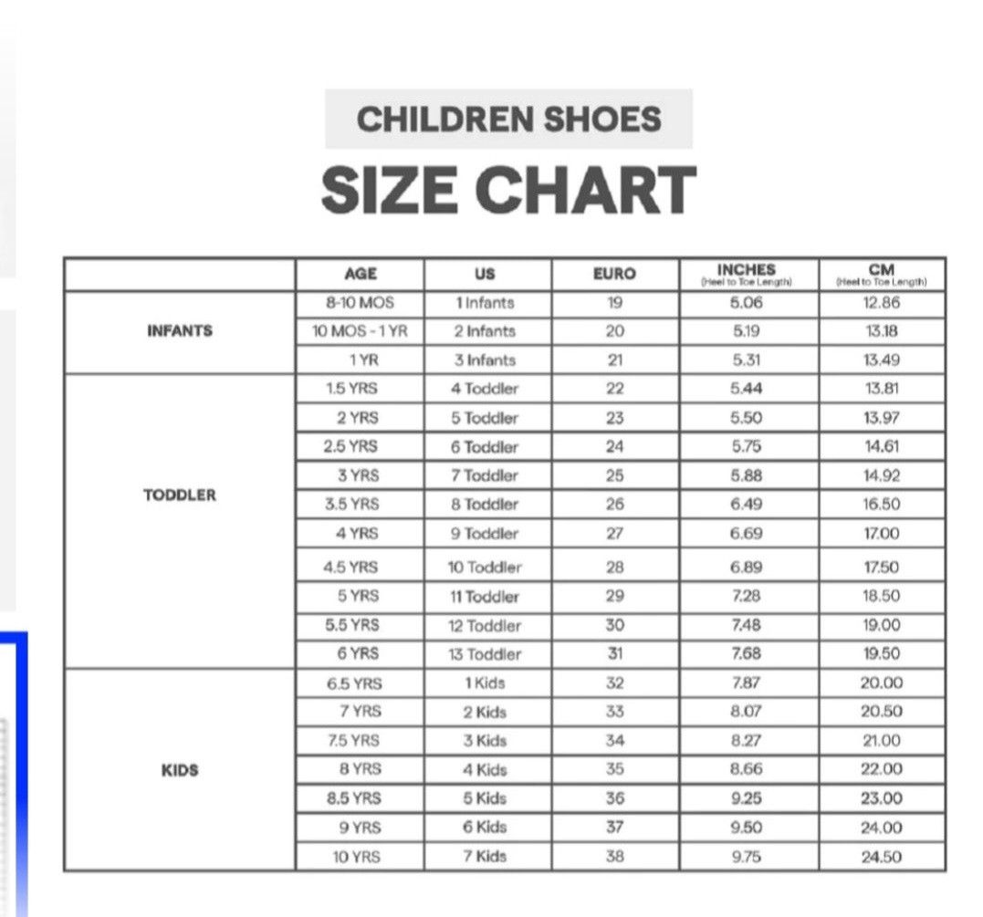 Size top 33 shoes