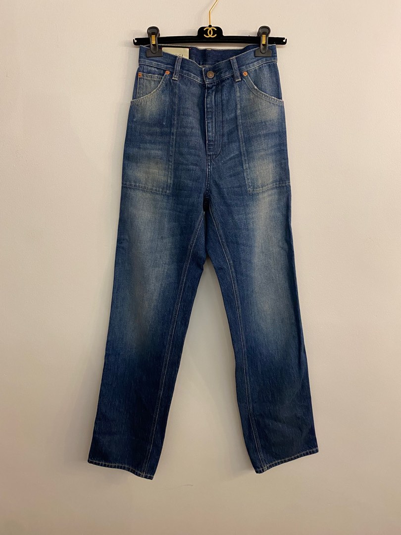 GUCCI DENIM JEANS, Luxury, Apparel on Carousell