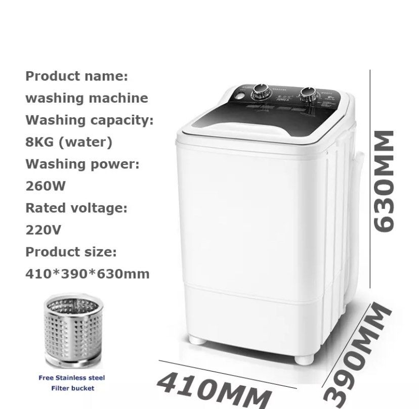 Hamle Washing Machine 8KG, TV & Home Appliances, Washing Machines and