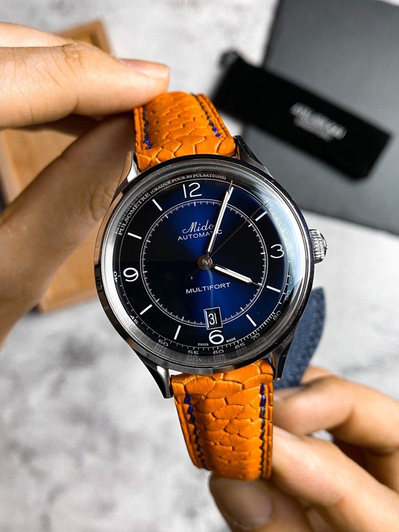 Mido sales leather strap