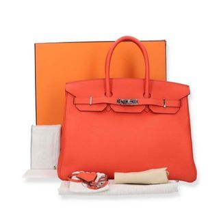 Hermes Birkin 35 Bag Capucine Togo Leather with Gold Hardware