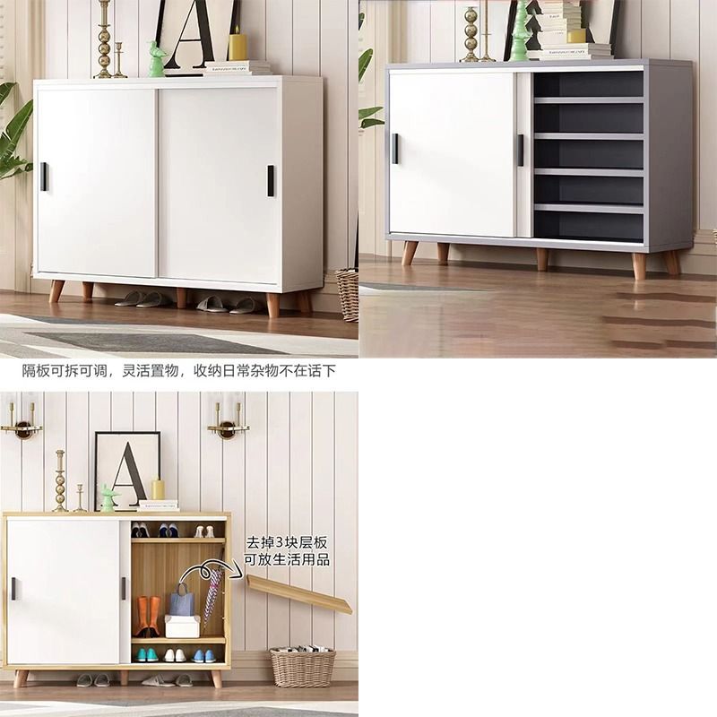 HF NEW！🌈🌈Shoe Cabinet-Light Luxury Shoe Rack-Sliding Door Shoe
