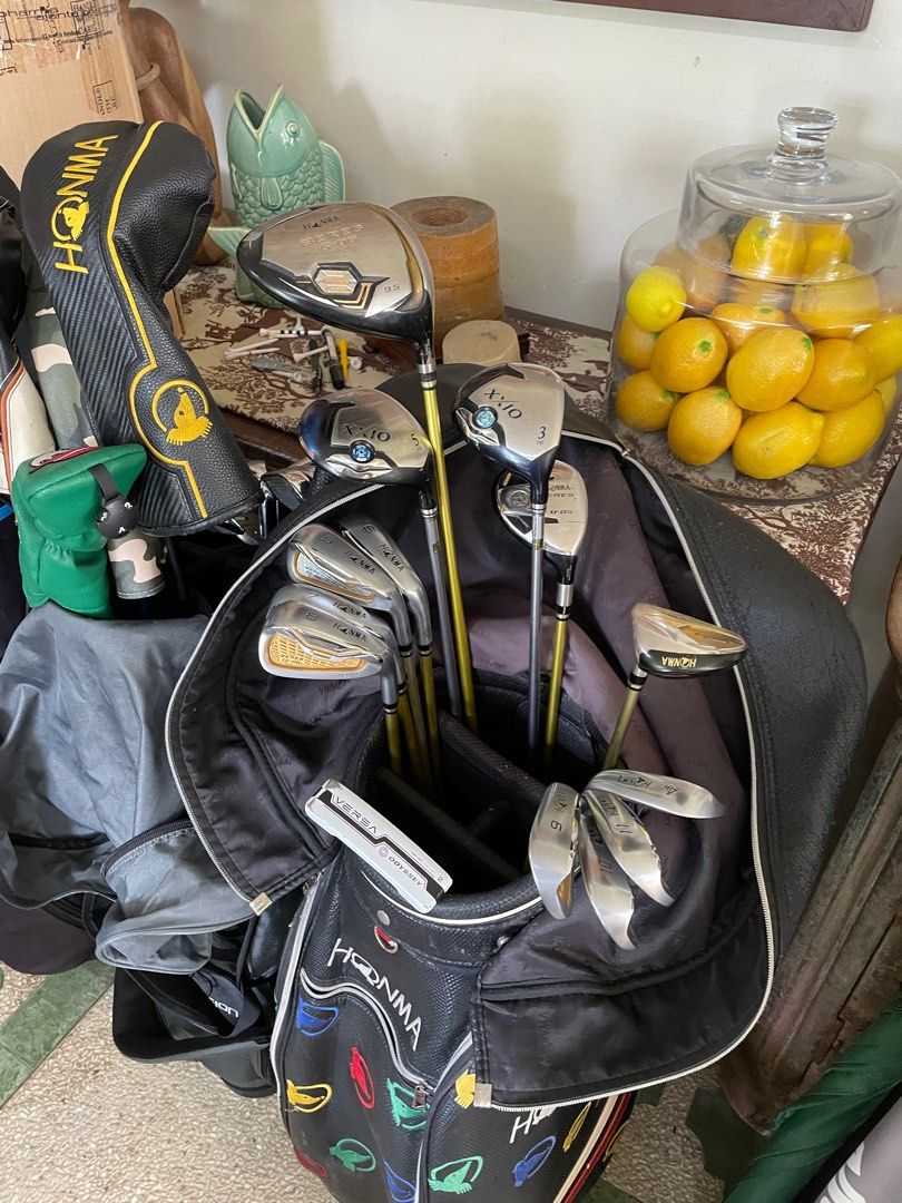 Honma beres S-03/02 *3 star set (Category: Golf) located in Manila. Submitted by kyleramooos (Listing ID 1246769051, Image 1). Description: Beres S-06 3 and 2 star set Driver Beres S-06 3 star 9.5 degrees Beres U-05 3 star 28 degrees Beres U-06 2 star 25 degrees Beres IS-06 3 star irons 5-AW (8pcs) 47g Stiff flex *5 iron is IS-06 2star *Aw is IS-05 2 star Midsize cp2 grips Will include xxio mp700 3&5w, odyssey versa putter and honma bag as set 21