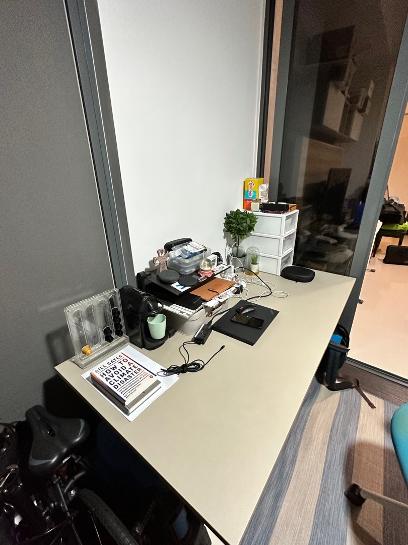 IKEA height adjustable table, Furniture & Home Living, Furniture