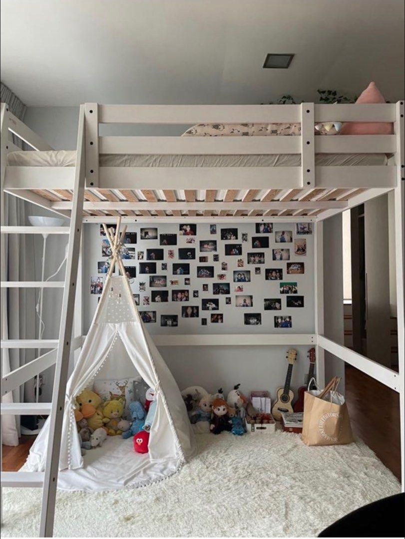 IKEA Stora Loft Bed with Mattress, Furniture & Home Living, Furniture, Bed Frames & Mattresses