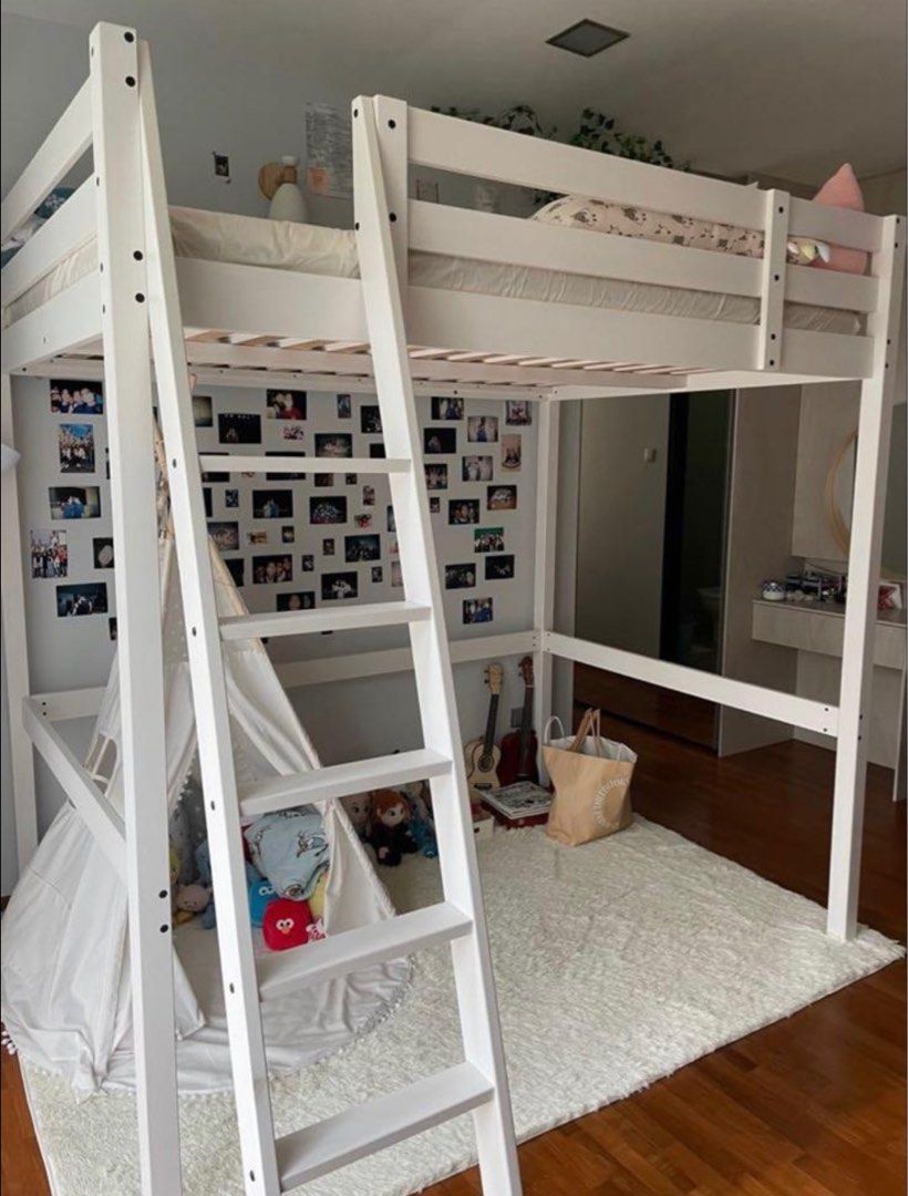 IKEA Stora Loft Bed with Mattress, Furniture & Home Living, Furniture, Bed Frames & Mattresses