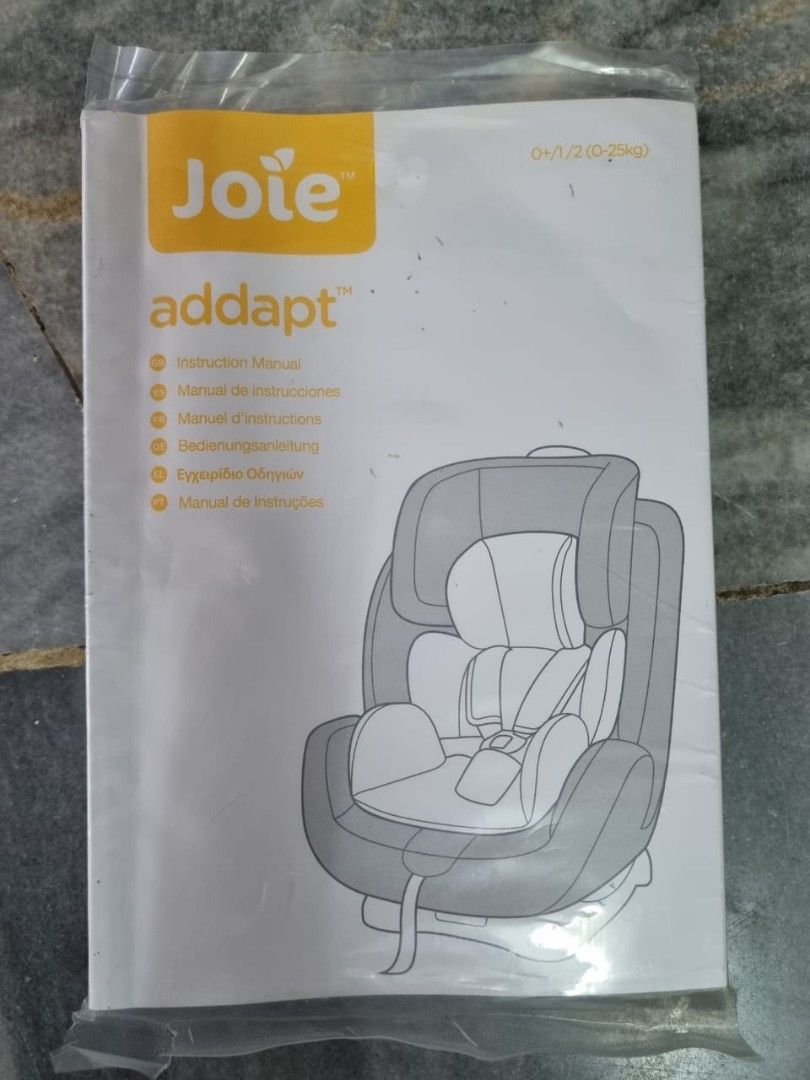 Joie mothercare store car seat instructions