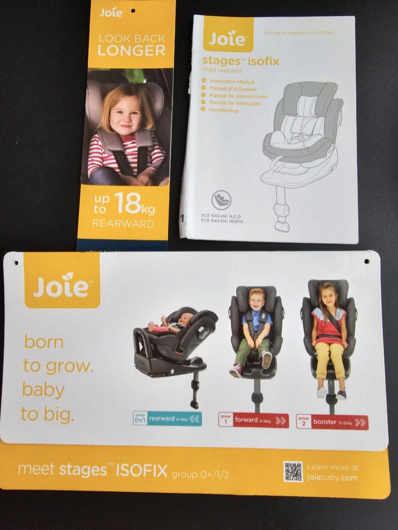 Joie ISOFIX Stages Car Seat with Infant Insert, Babies & Kids, Going