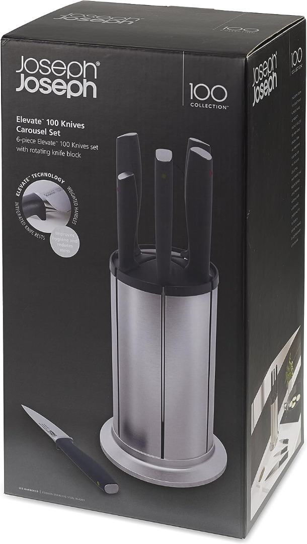 Joseph Joseph 95016 Elevate 100 Knives Carousel Set Black, Furniture